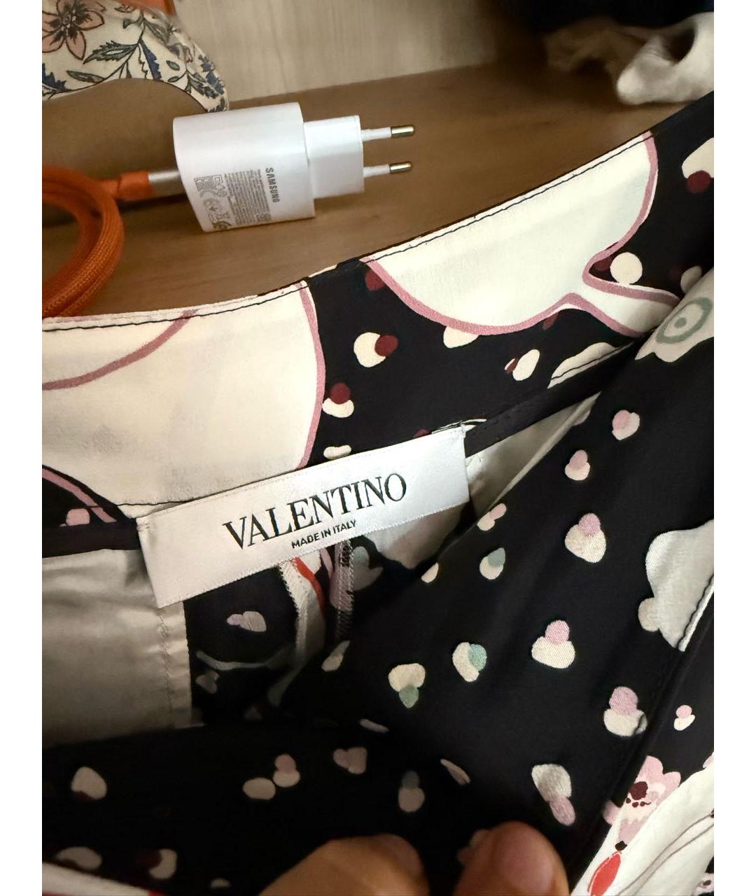 VALENTINO Мульти шелковые прямые брюки, фото 3