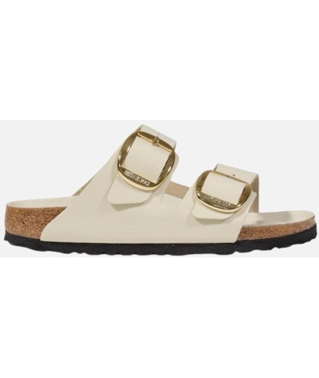 BIRKENSTOCK Бежевые кожаные сандалии, фото 2