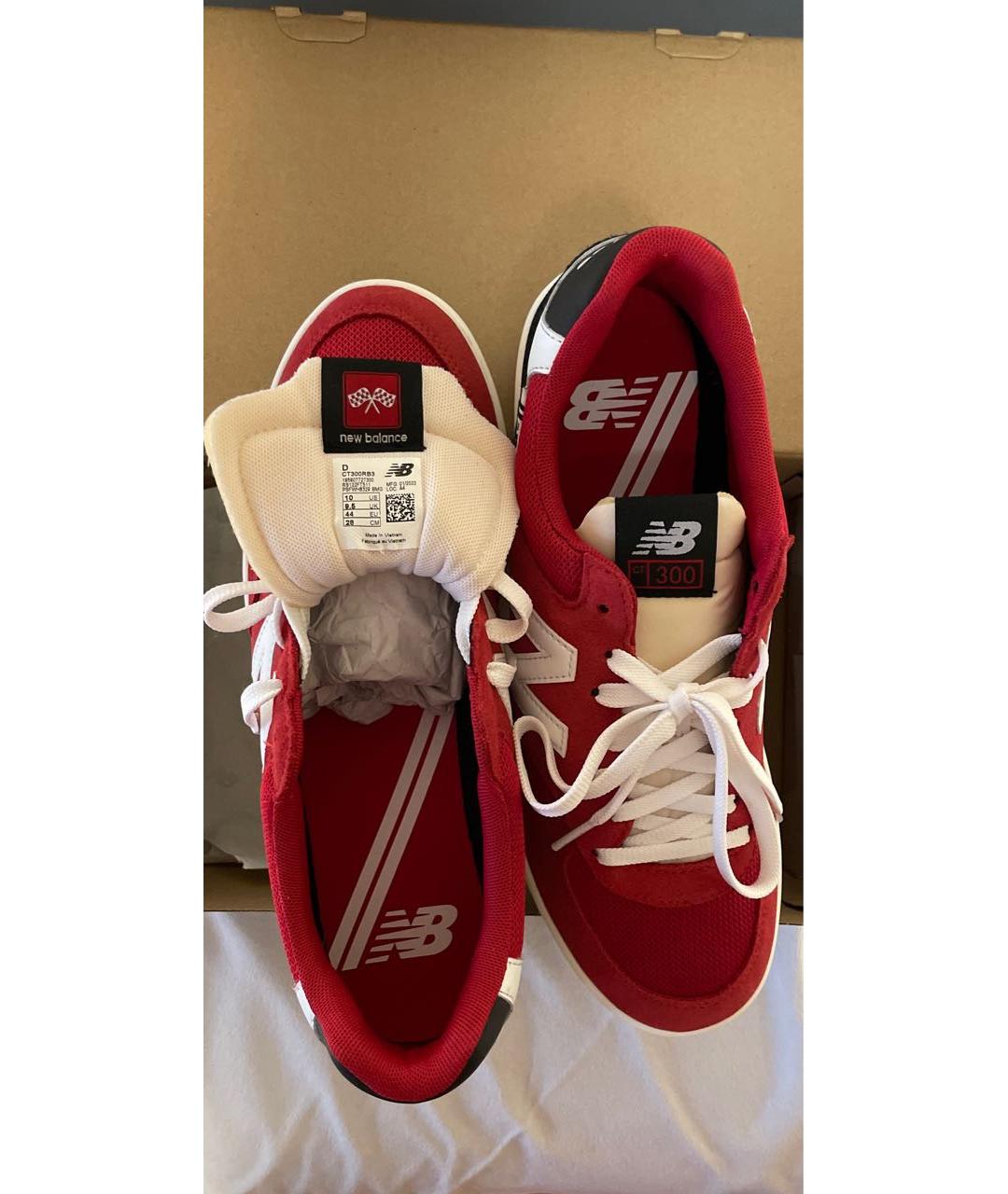 NEW BALANCE Красные замшевые низкие кроссовки / кеды, фото 4