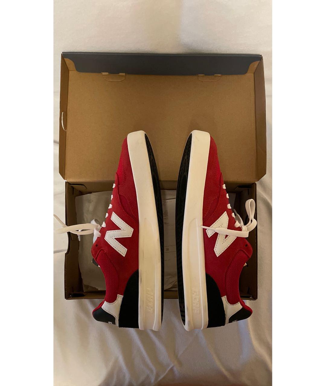 NEW BALANCE Красные замшевые низкие кроссовки / кеды, фото 6