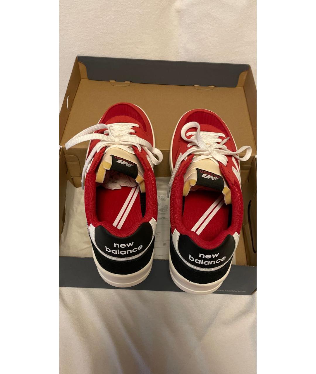 NEW BALANCE Красные замшевые низкие кроссовки / кеды, фото 3