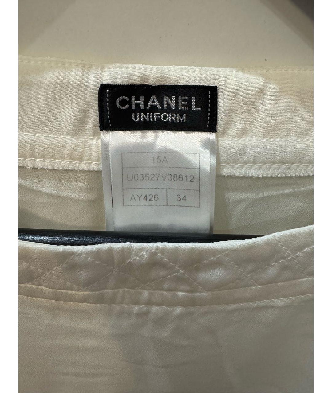 CHANEL Белая полиэстеровая блузы, фото 3