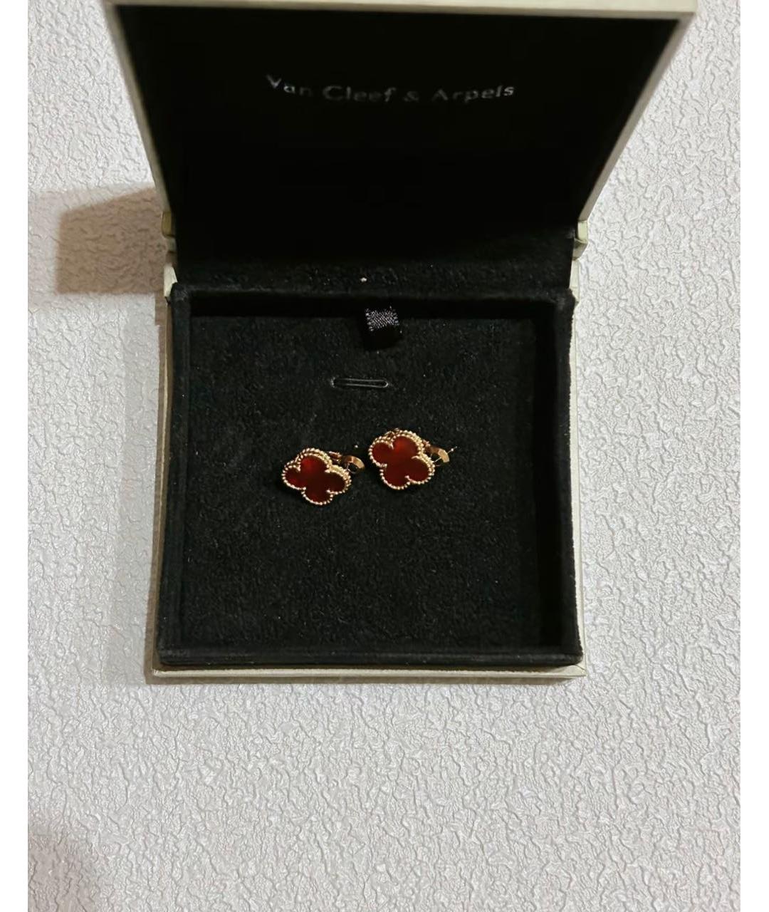 VAN CLEEF & ARPELS Бордовые серьги из розового золота, фото 3