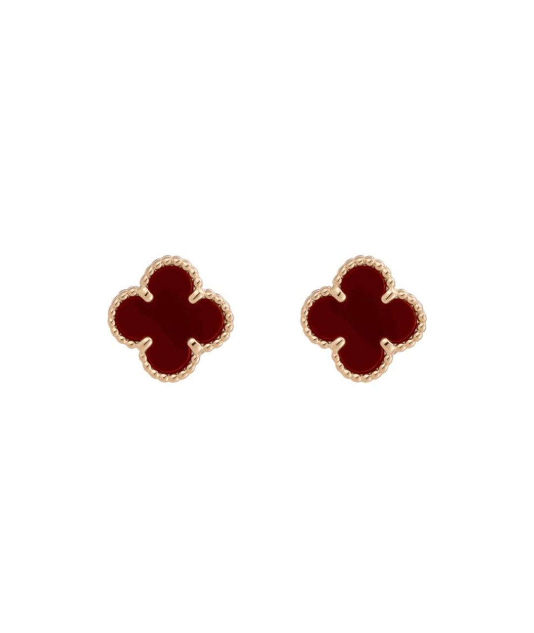 VAN CLEEF & ARPELS Бордовые серьги из розового золота, фото 1