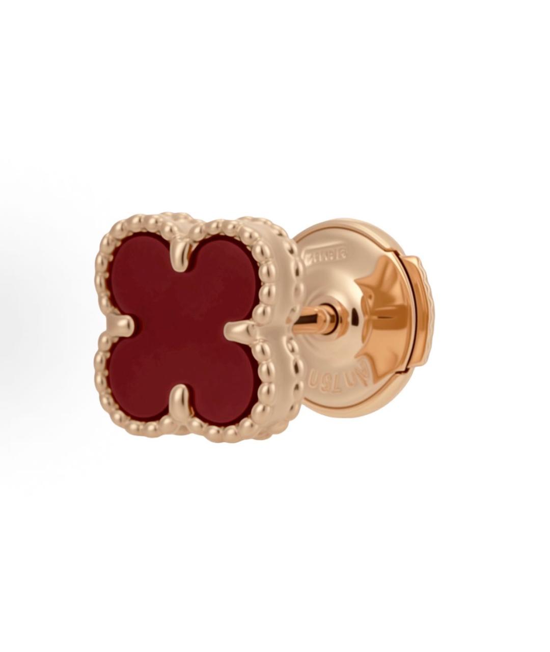 VAN CLEEF & ARPELS Бордовые серьги из розового золота, фото 2