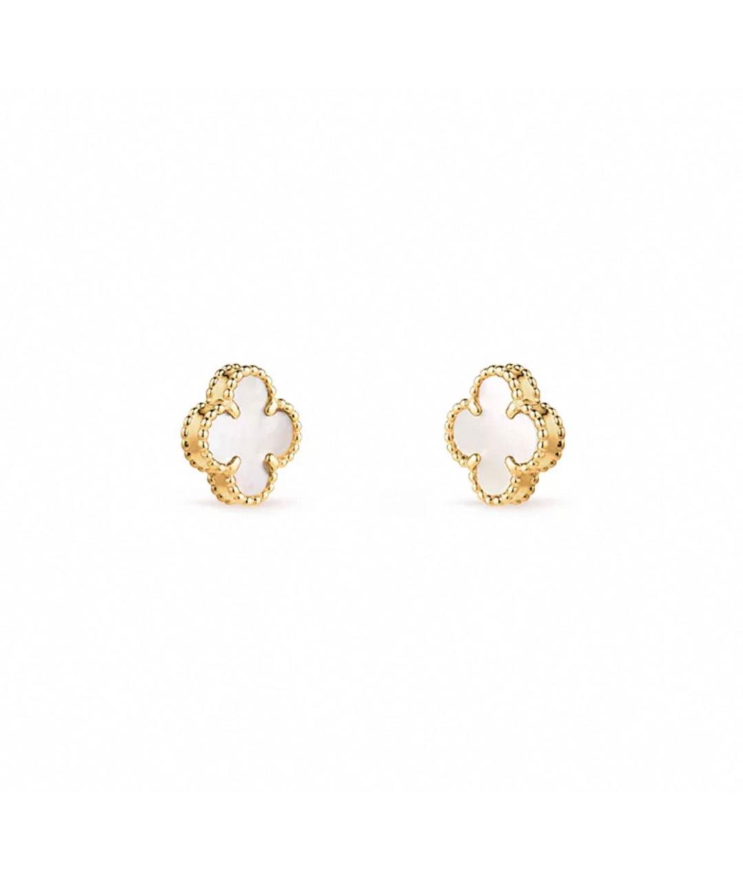VAN CLEEF & ARPELS Бежевые серьги из желтого золота, фото 2