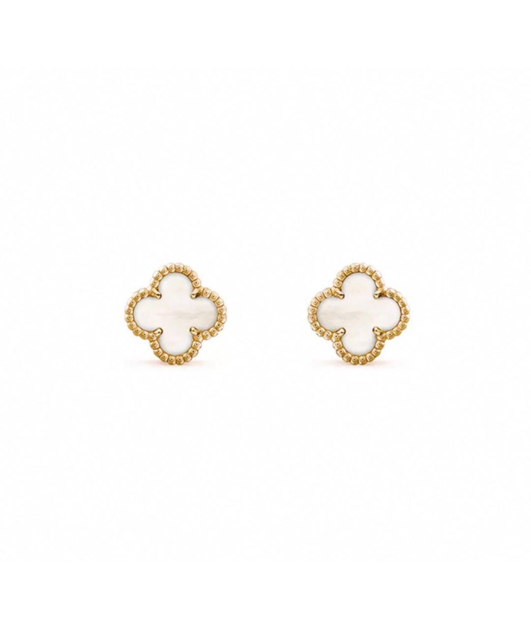 VAN CLEEF & ARPELS Бежевые серьги из желтого золота, фото 1