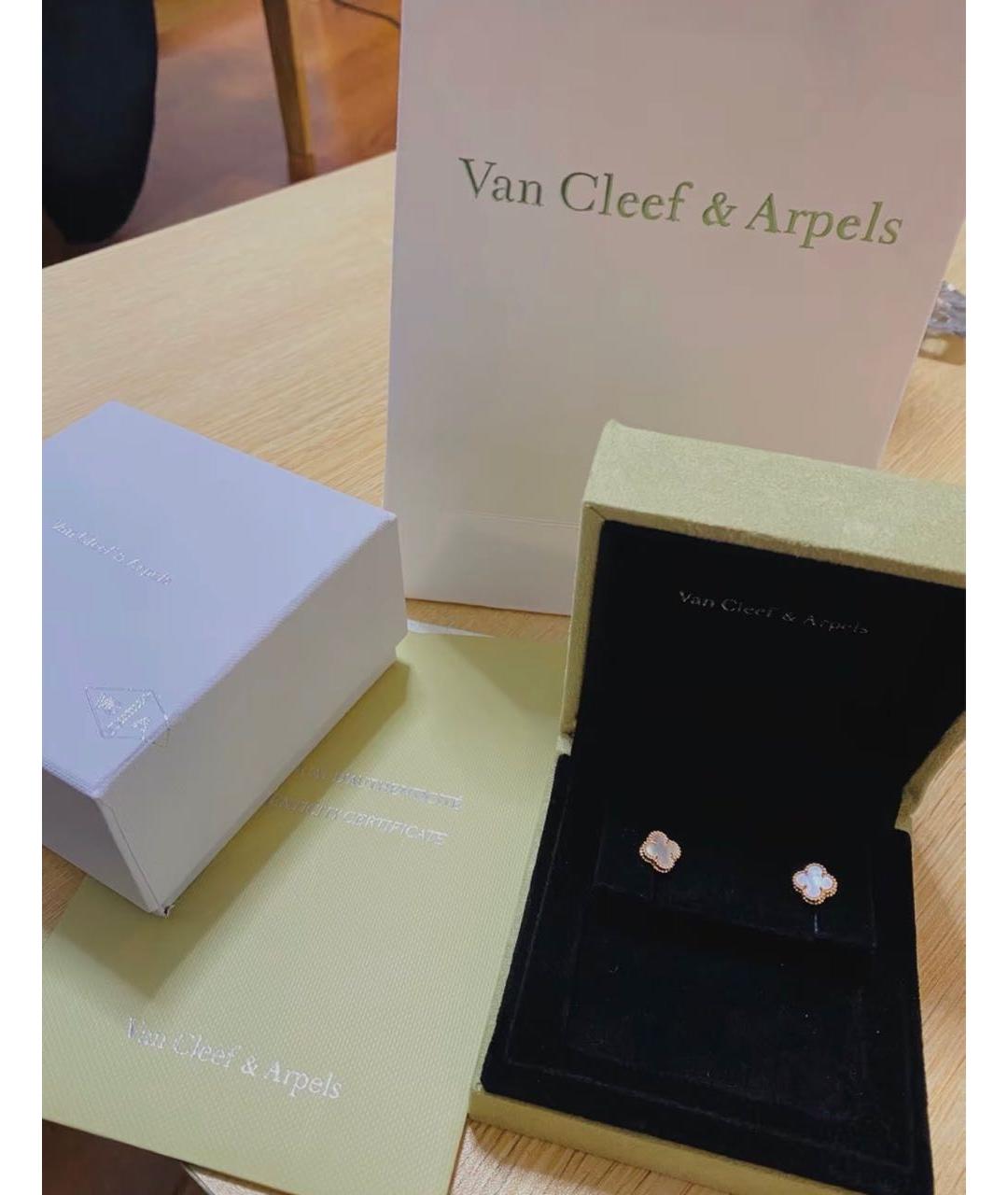 VAN CLEEF & ARPELS Бежевые серьги из желтого золота, фото 5