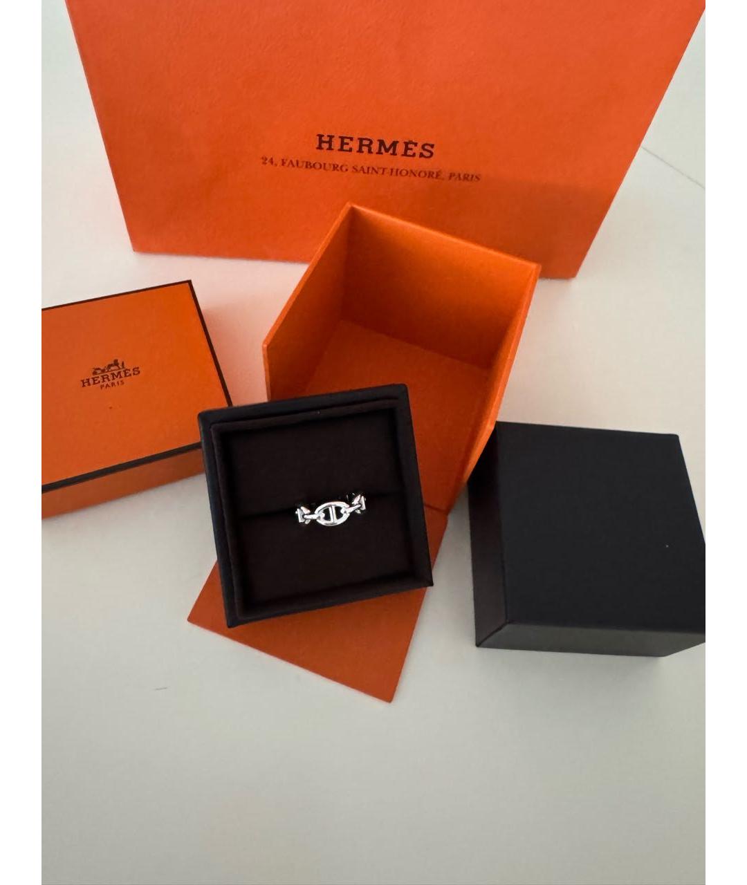 HERMES Серебряное серебряное кольцо, фото 8