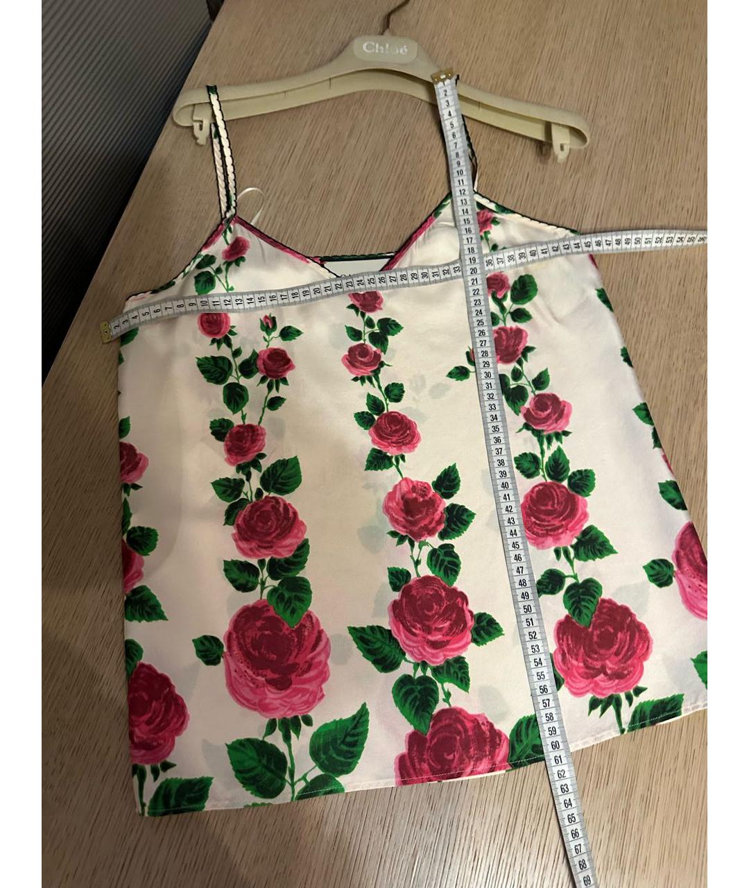 GUCCI Мульти шелковая майка, фото 4