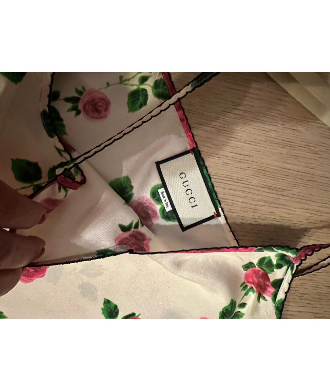 GUCCI Мульти шелковая майка, фото 3