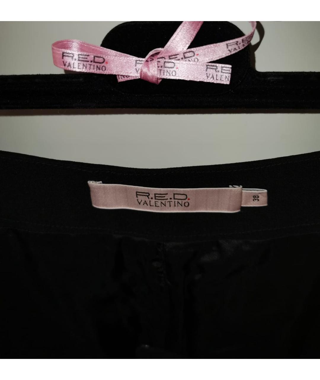 RED VALENTINO Черная вискозная юбка миди, фото 3