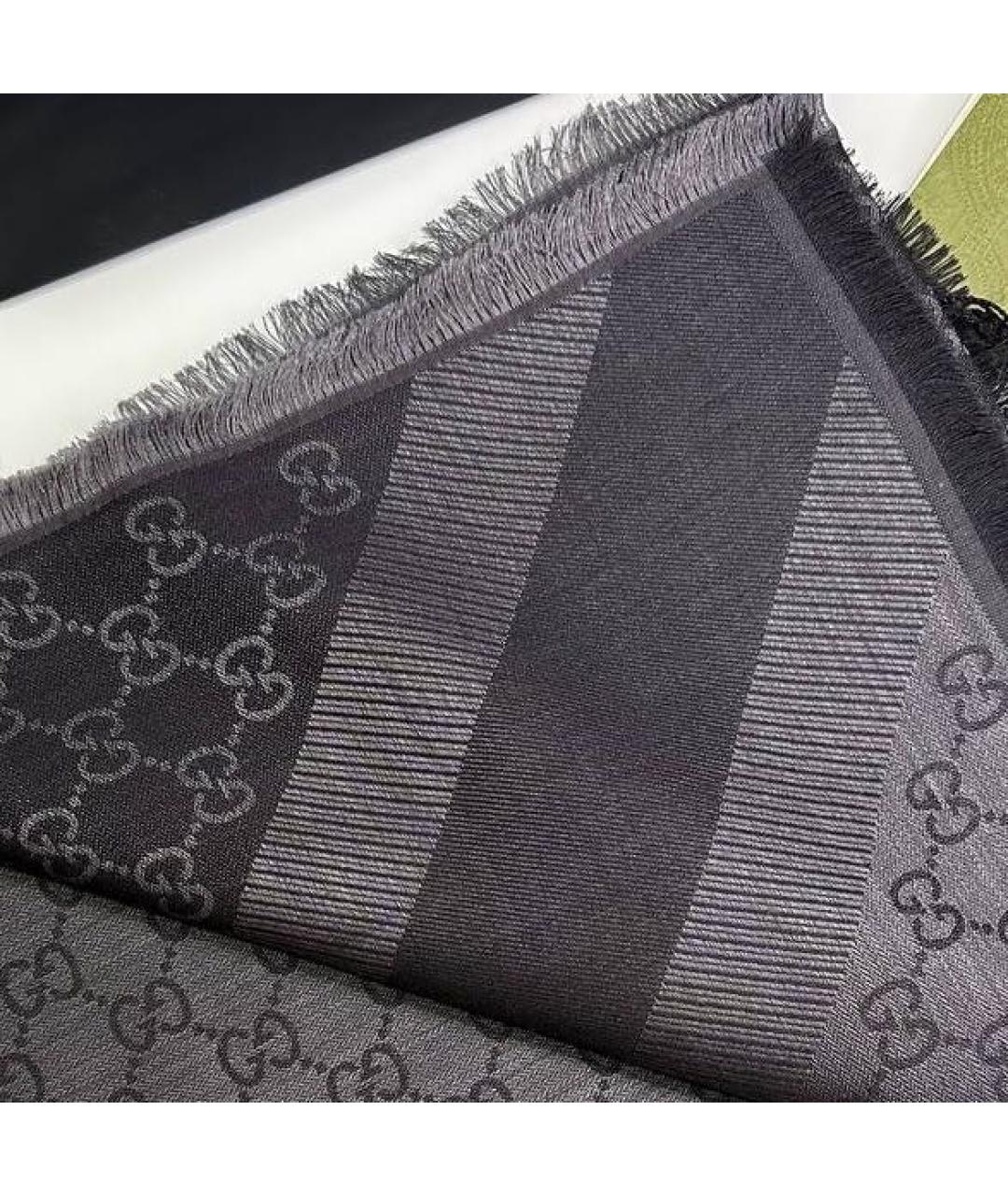 GUCCI Антрацитовый шарф, фото 2