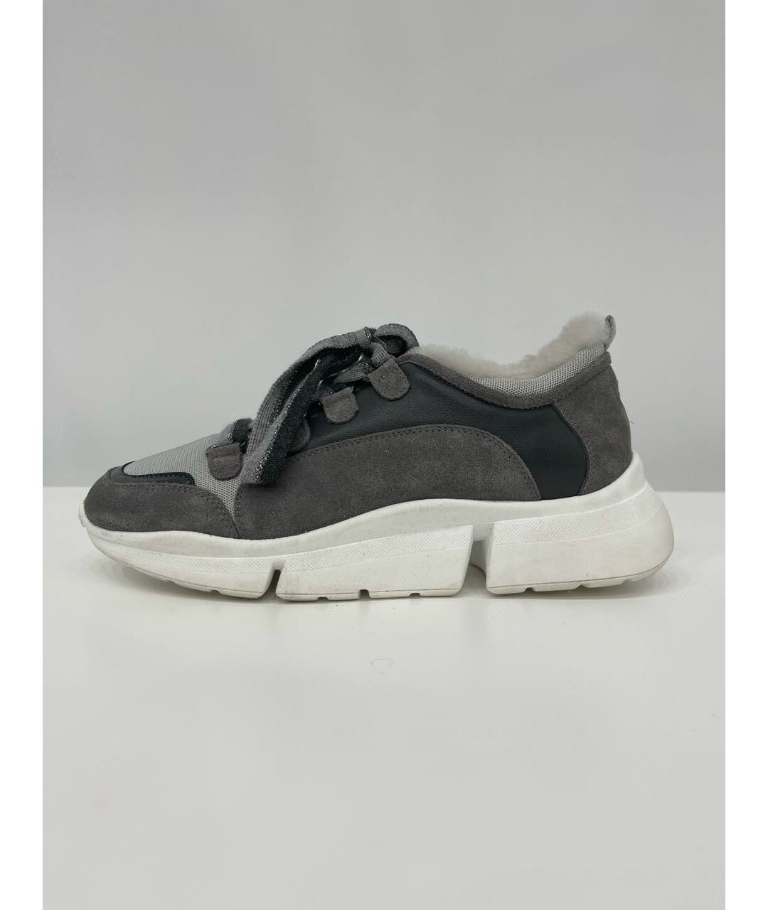 LORENA ANTONIAZZI Серые текстильные кроссовки, фото 7