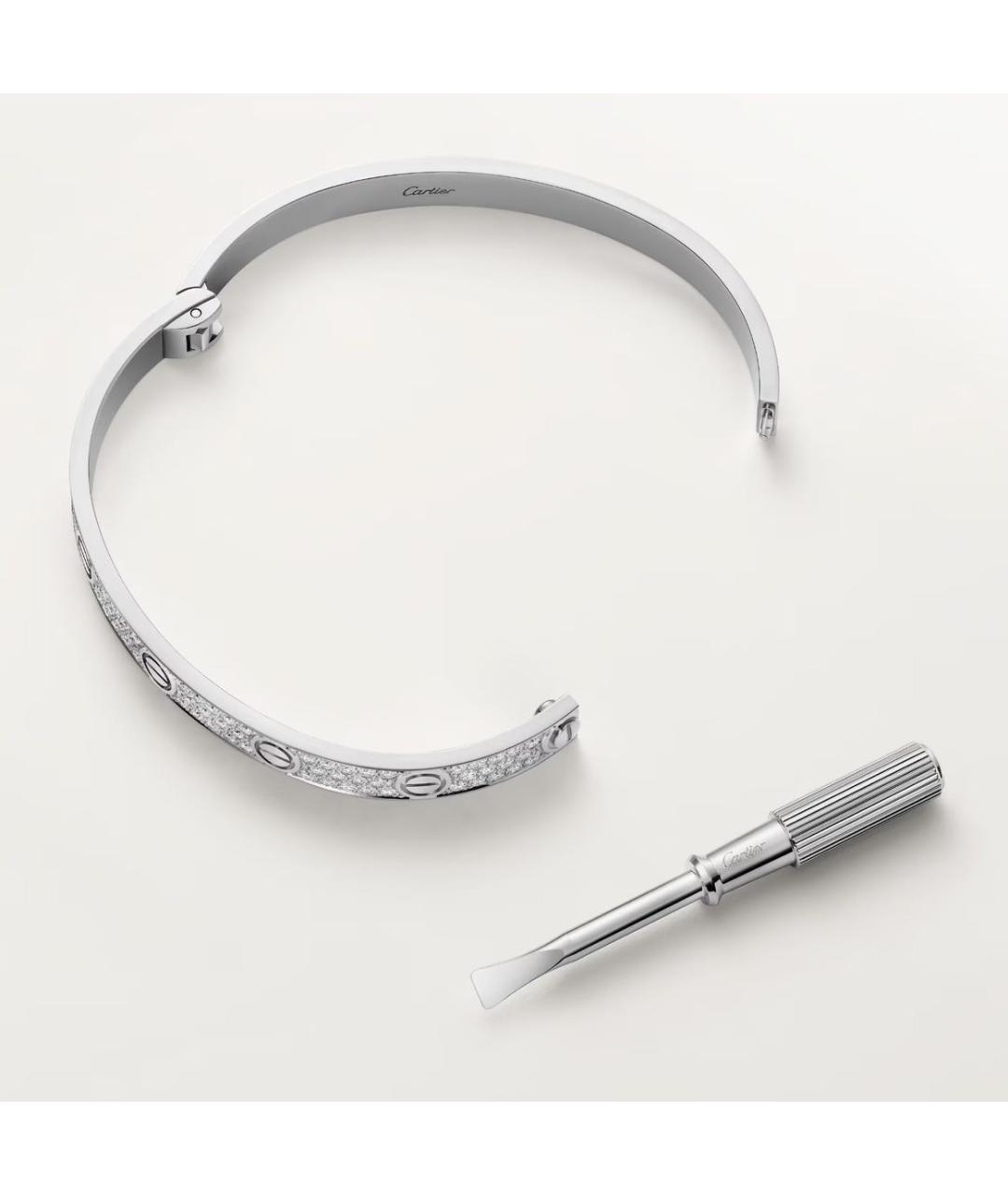 CARTIER Белый браслет из белого золота, фото 4
