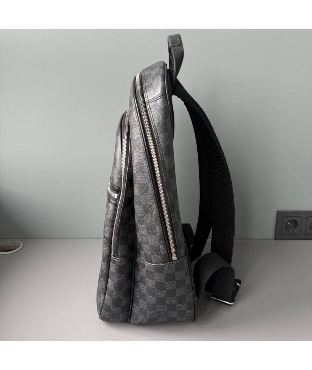 LOUIS VUITTON Черный кожаный рюкзак, фото 5