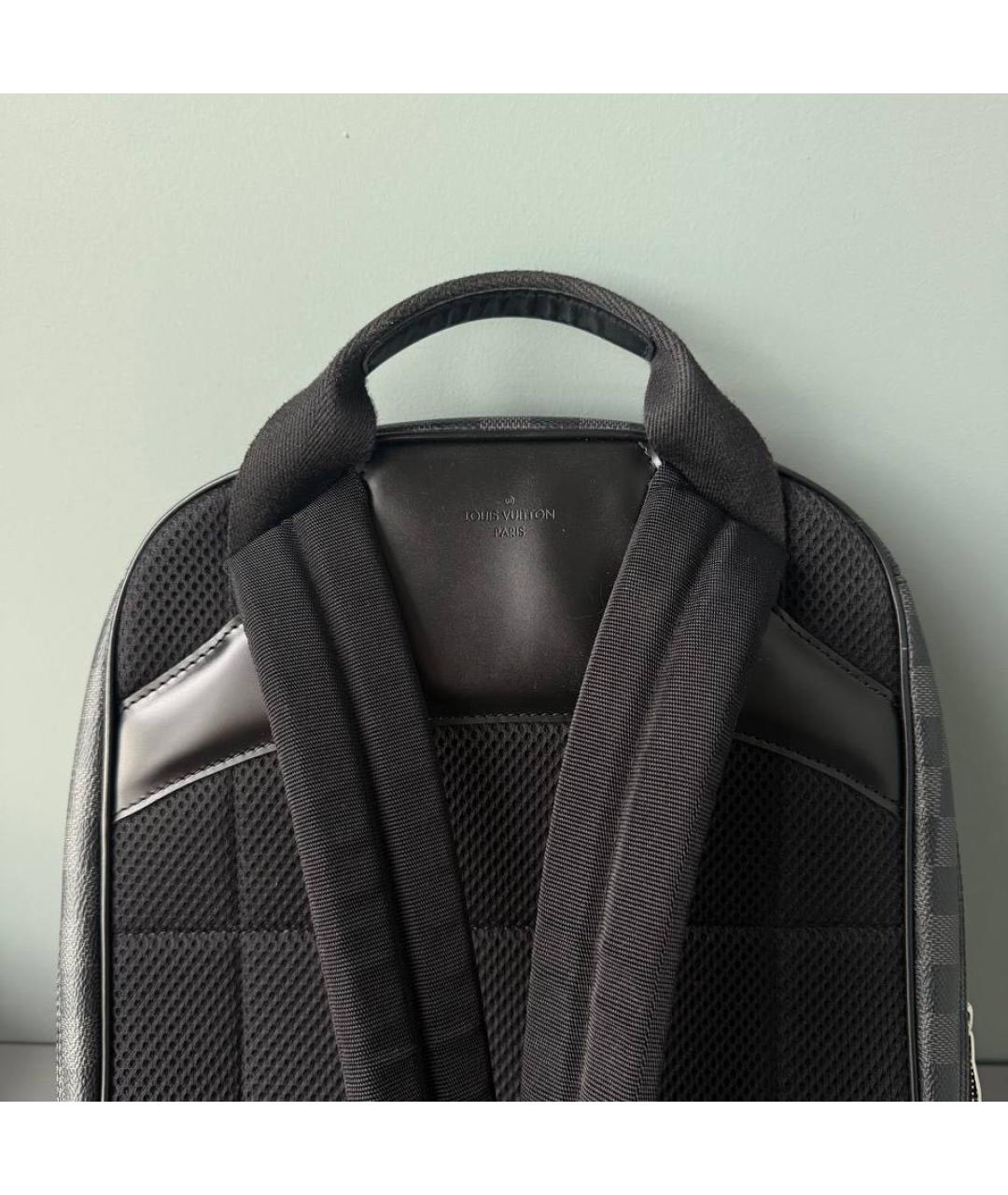 LOUIS VUITTON Черный кожаный рюкзак, фото 3