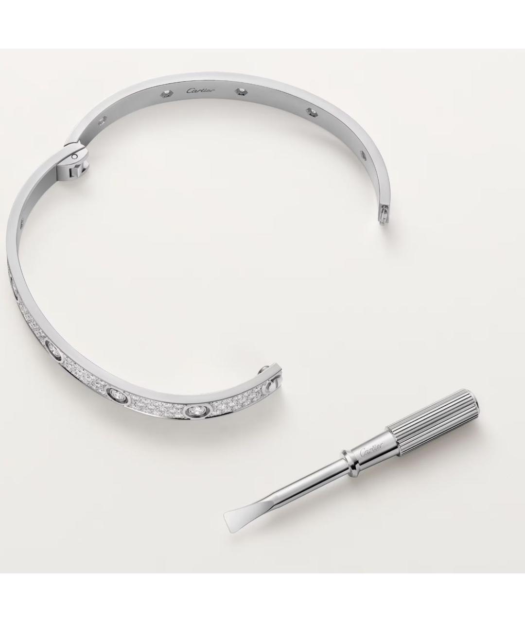 CARTIER Белый браслет из белого золота, фото 4