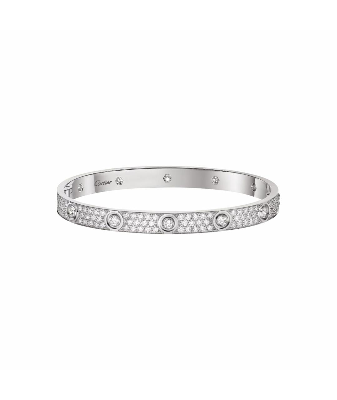 CARTIER Белый браслет из белого золота, фото 1