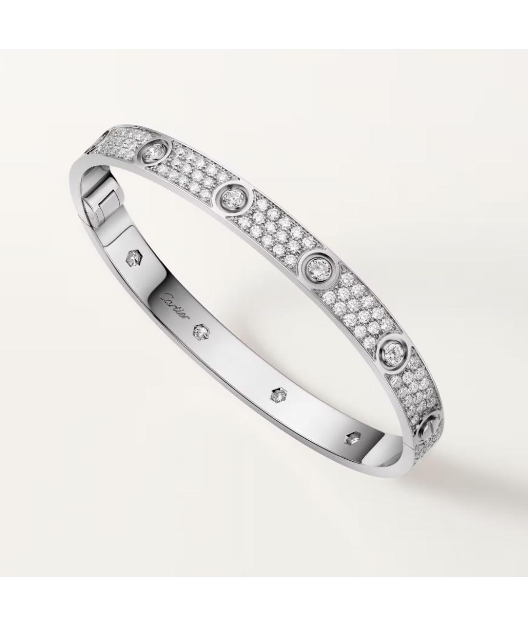 CARTIER Белый браслет из белого золота, фото 2