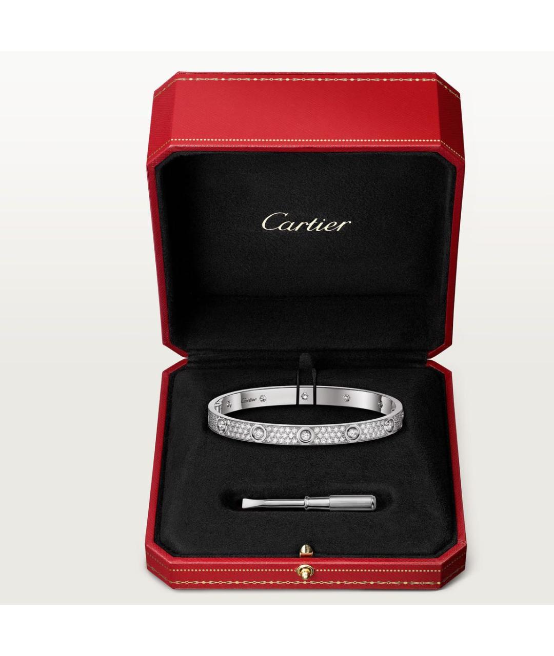 CARTIER Белый браслет из белого золота, фото 7