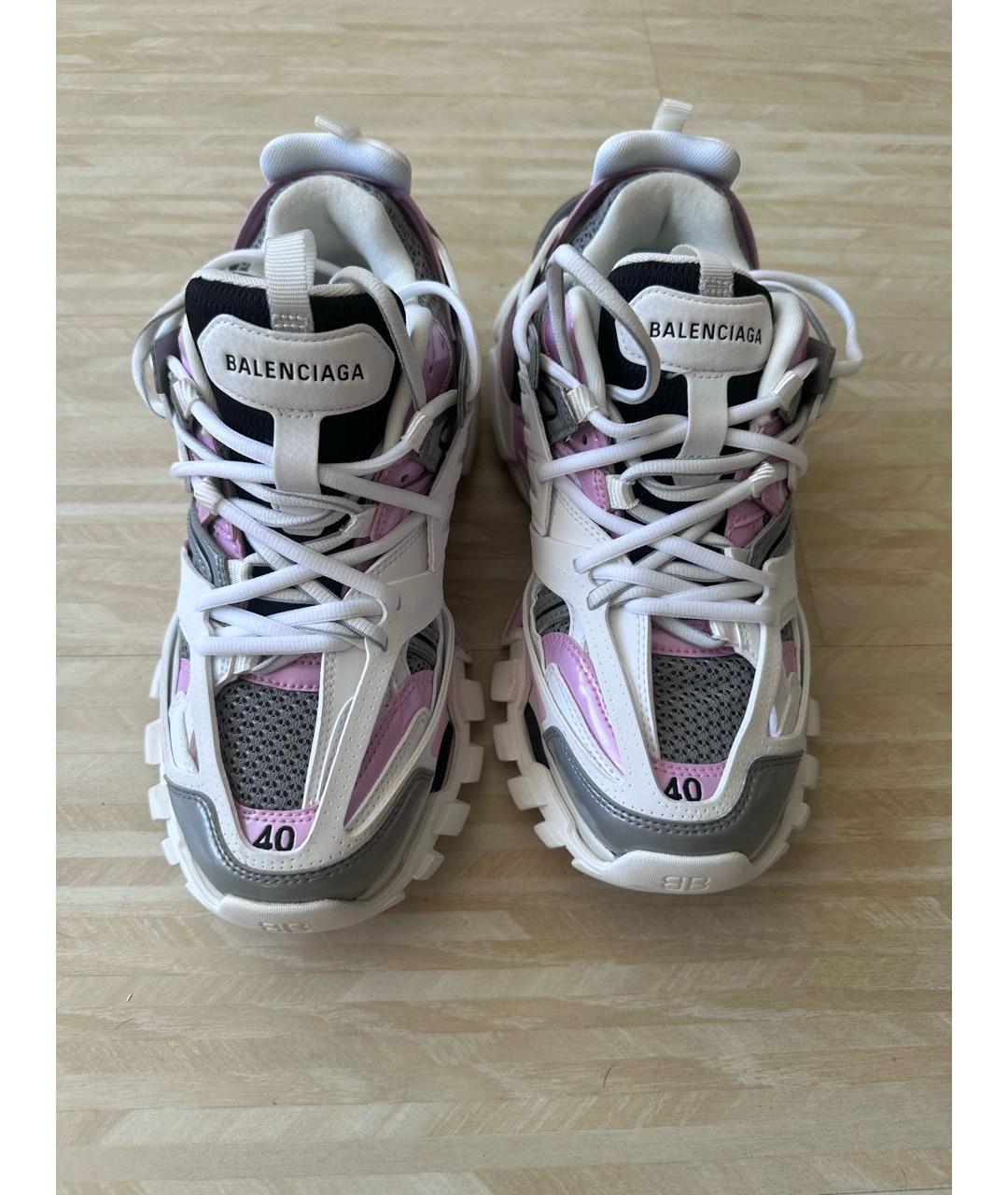 BALENCIAGA Белые кожаные кроссовки, фото 2
