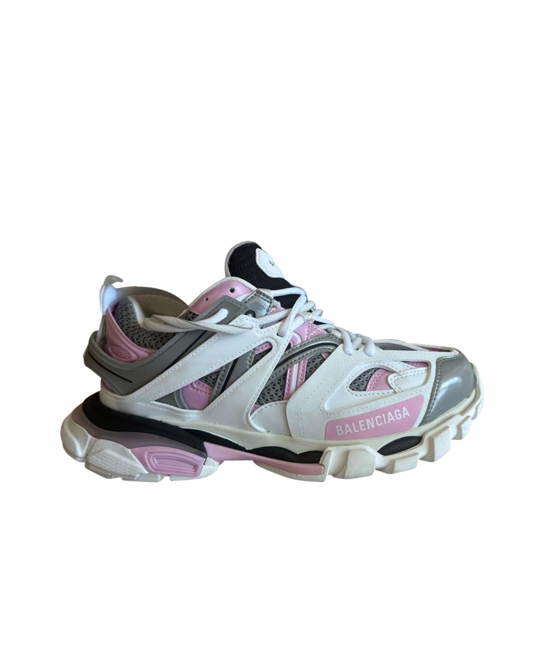 BALENCIAGA Белые кожаные кроссовки, фото 1
