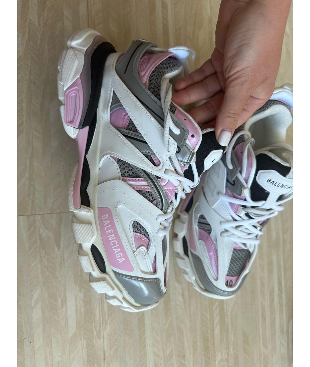 BALENCIAGA Белые кожаные кроссовки, фото 5