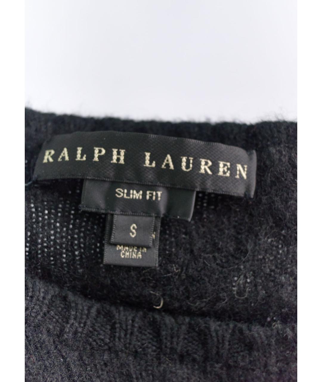 RALPH LAUREN Черный кашемировый джемпер / свитер, фото 3
