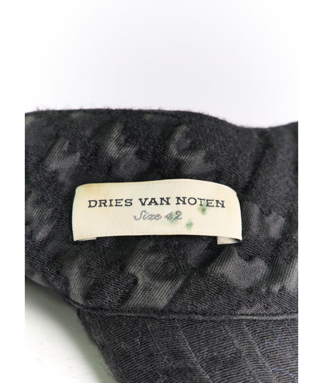 DRIES VAN NOTEN Черный шерстяной жакет/пиджак, фото 3