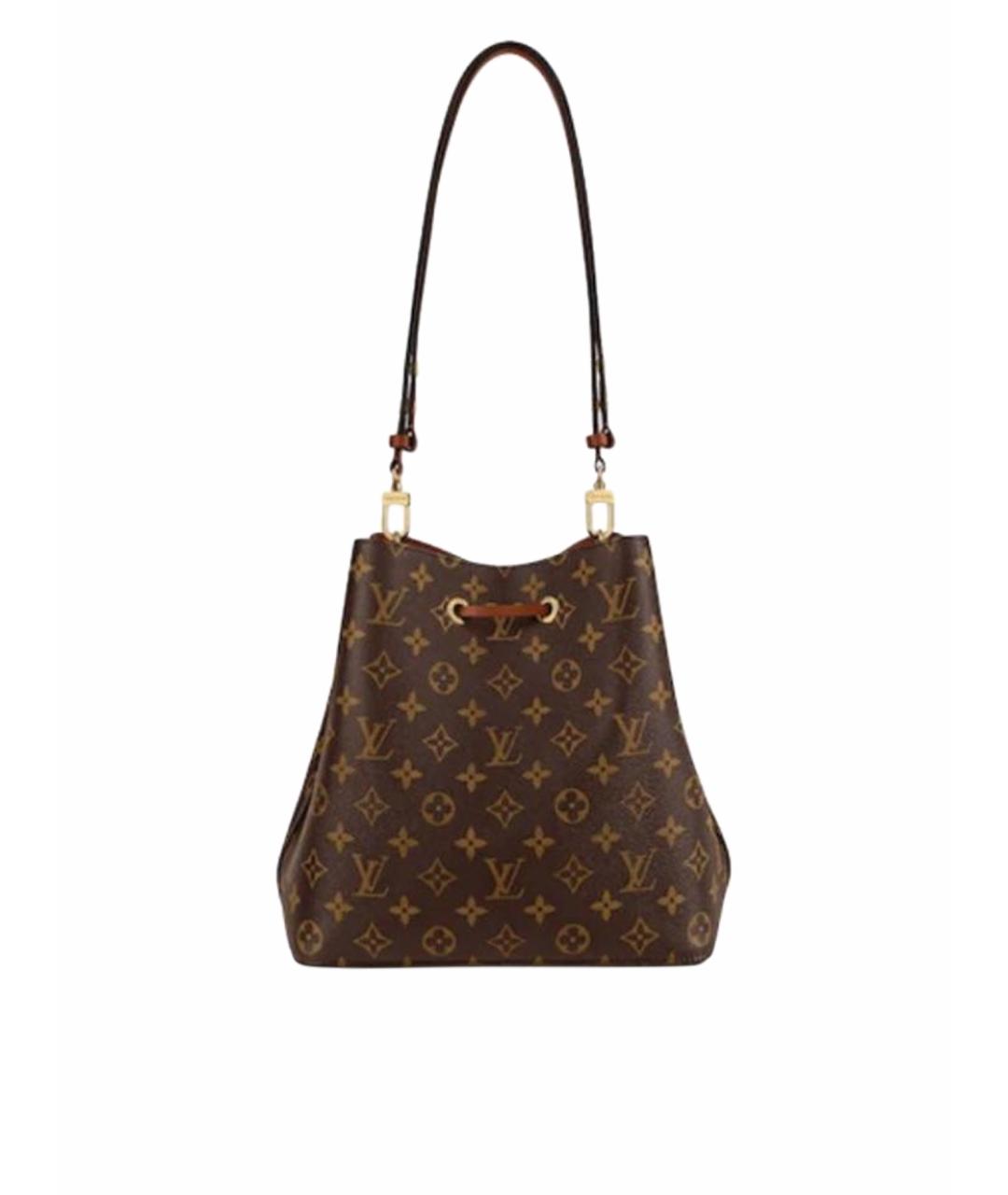 LOUIS VUITTON Коричневая кожаная сумка тоут, фото 1