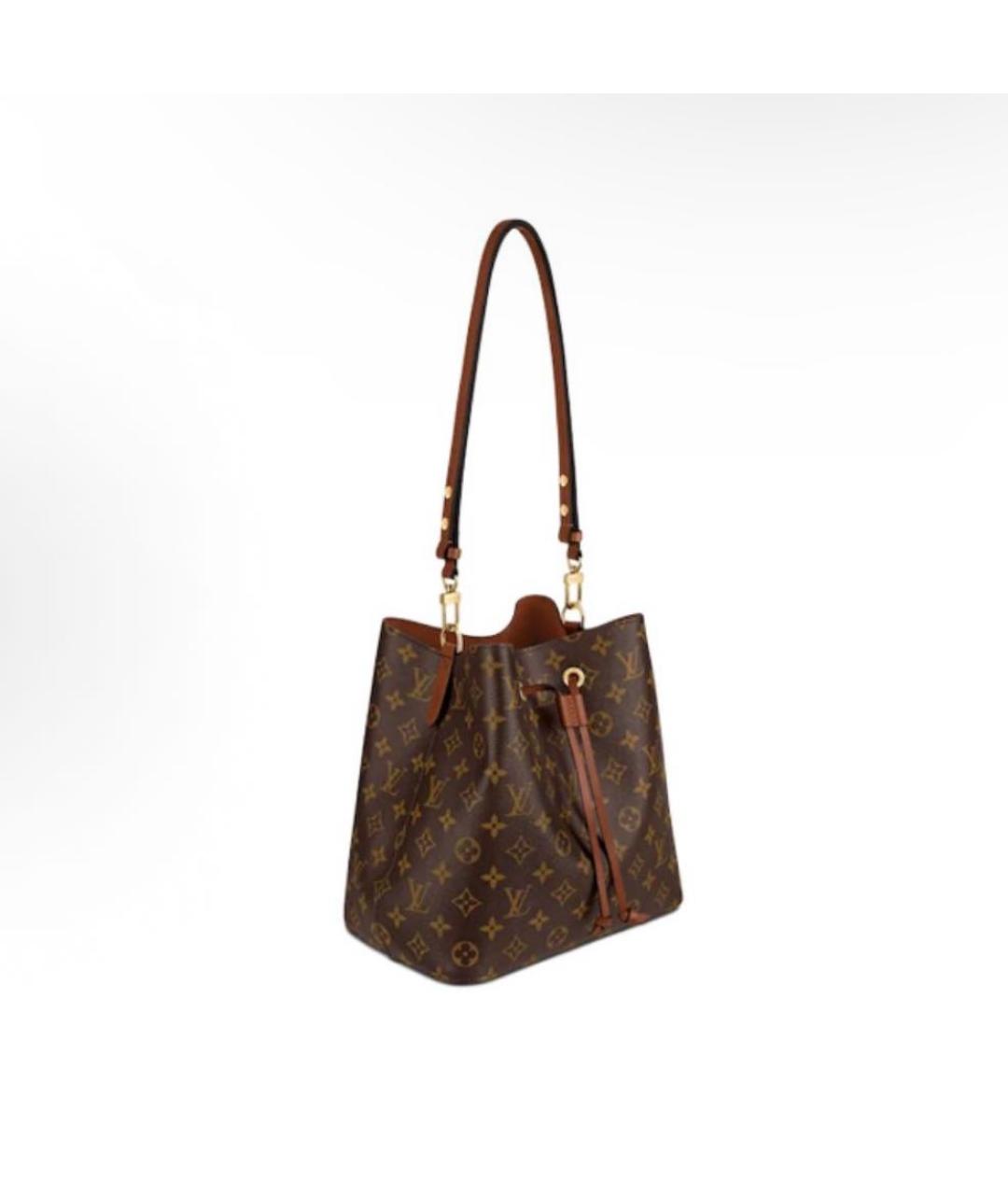 LOUIS VUITTON Коричневая кожаная сумка тоут, фото 2