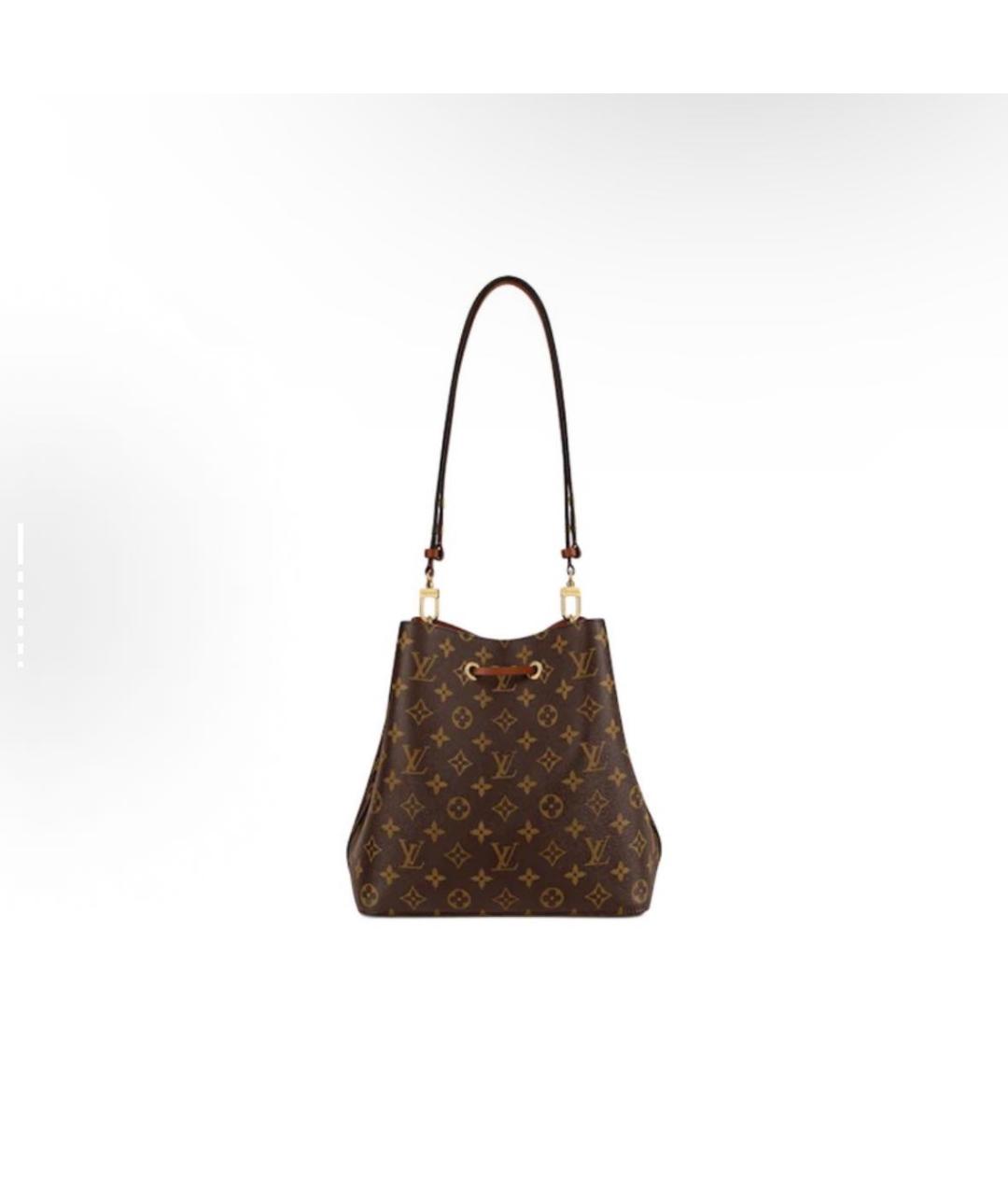 LOUIS VUITTON Коричневая кожаная сумка тоут, фото 5