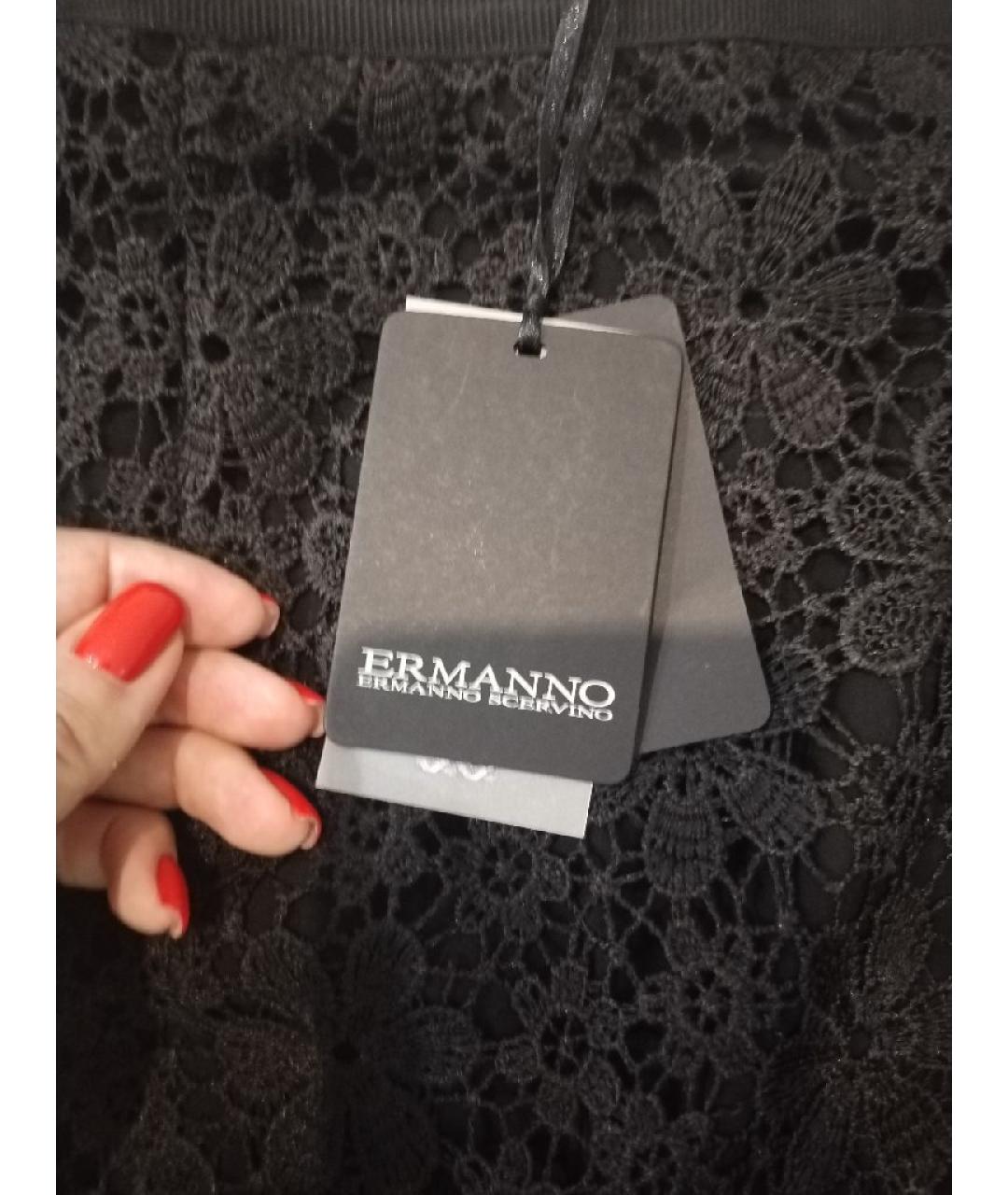 ERMANNO SCERVINO Черная юбка миди, фото 4
