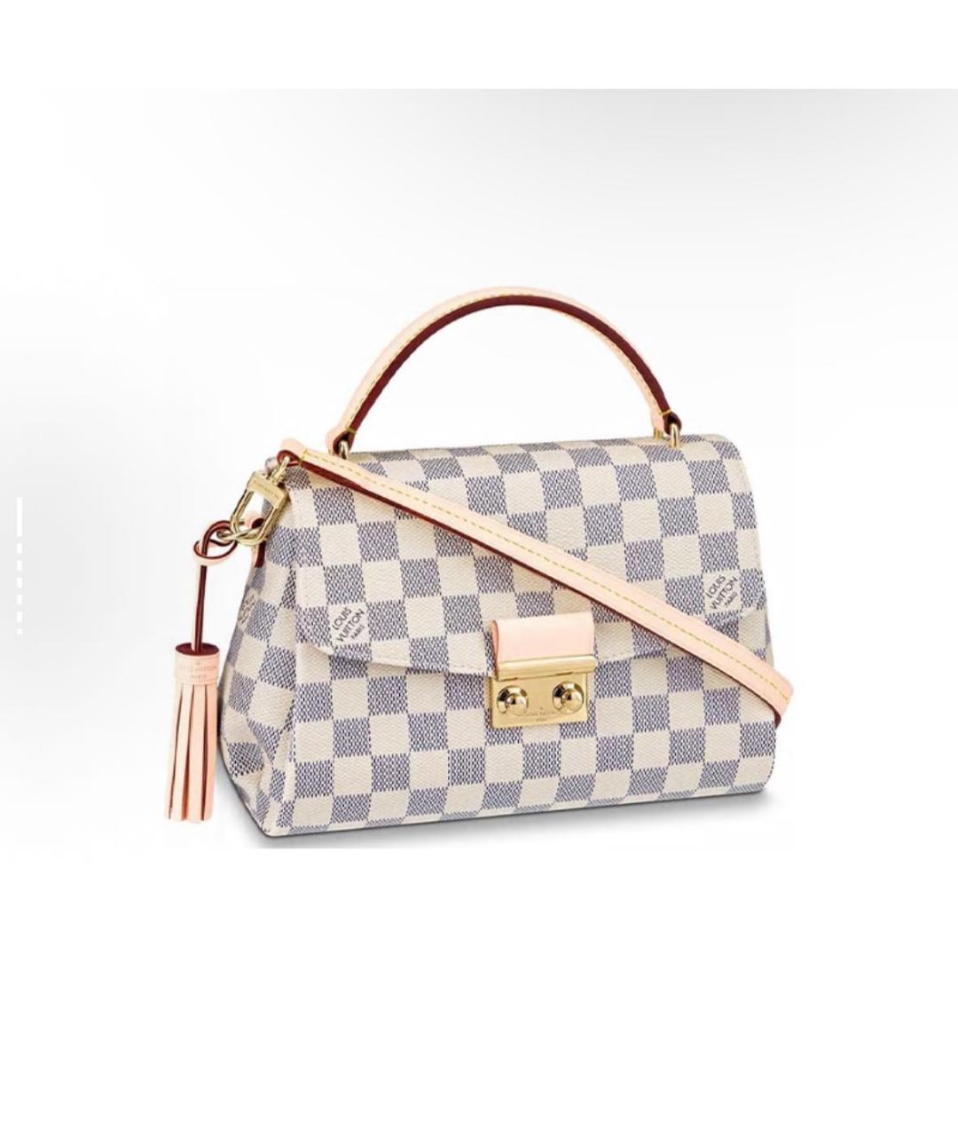 LOUIS VUITTON Бежевая кожаная сумка через плечо, фото 5