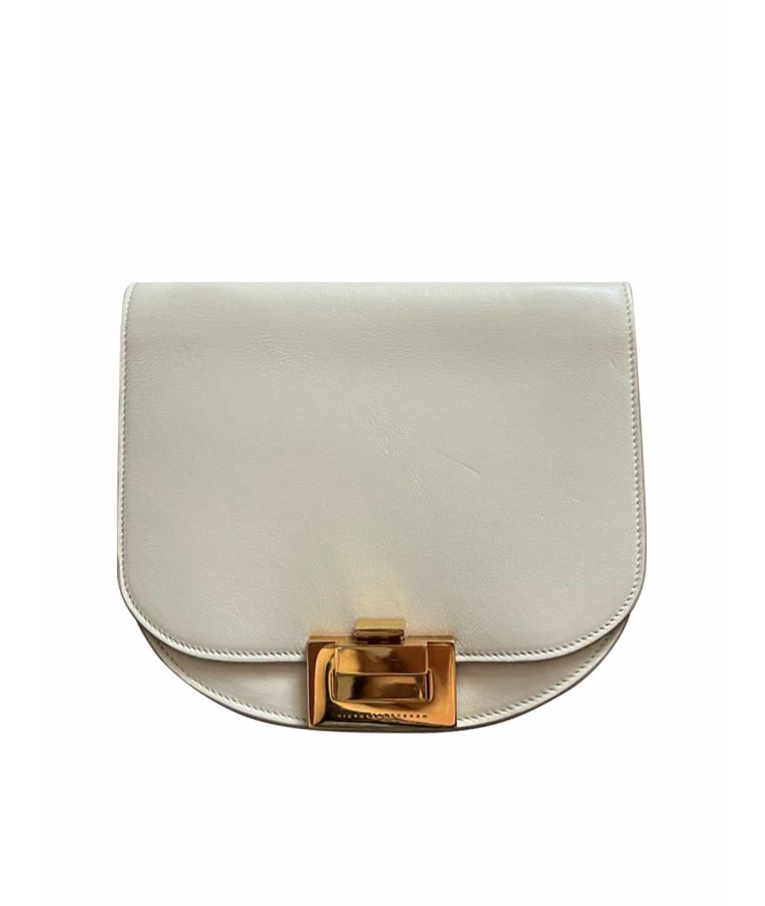 VICTORIA BECKHAM Белая кожаная сумка через плечо, фото 1