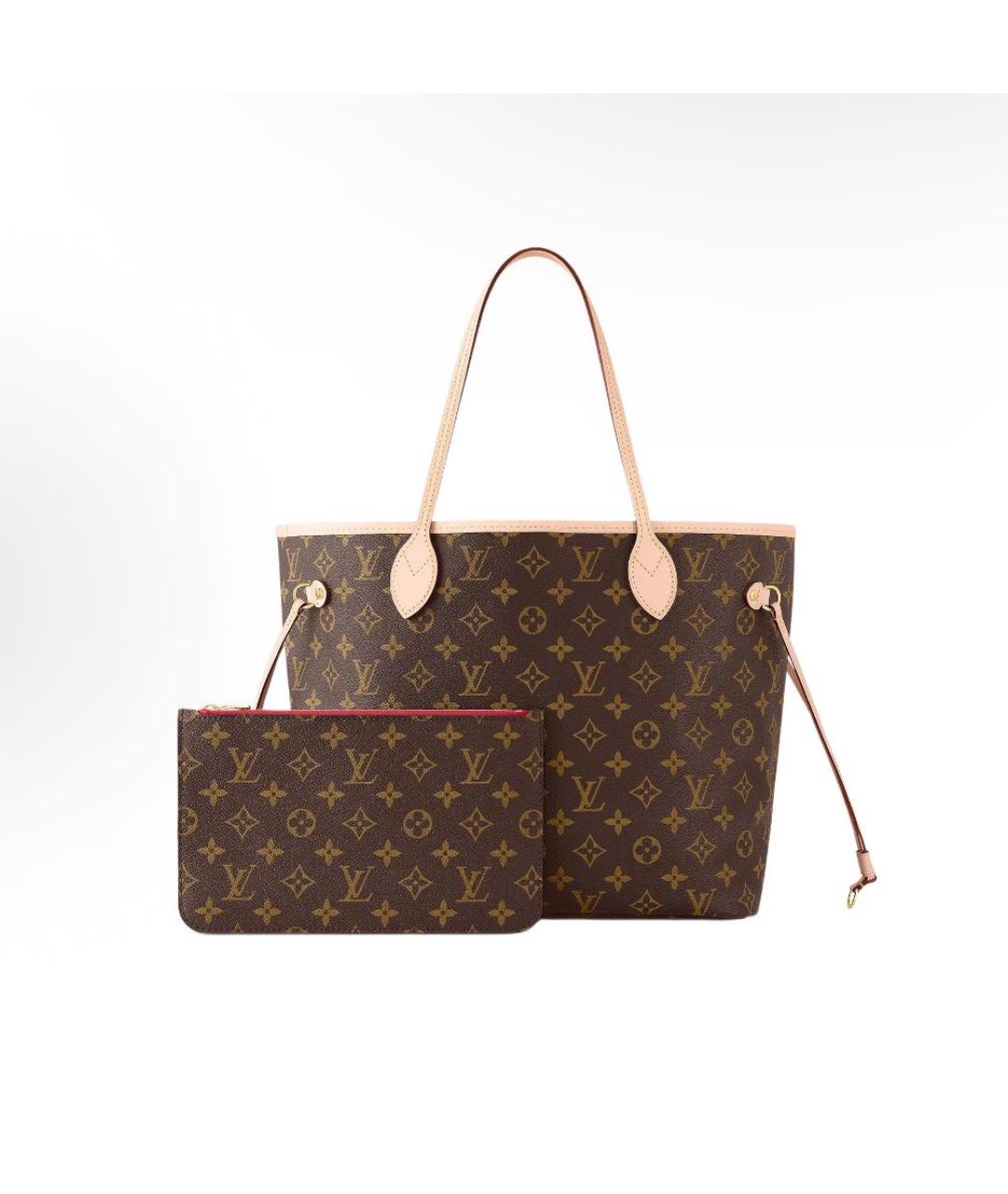 LOUIS VUITTON Коричневая кожаная сумка тоут, фото 5