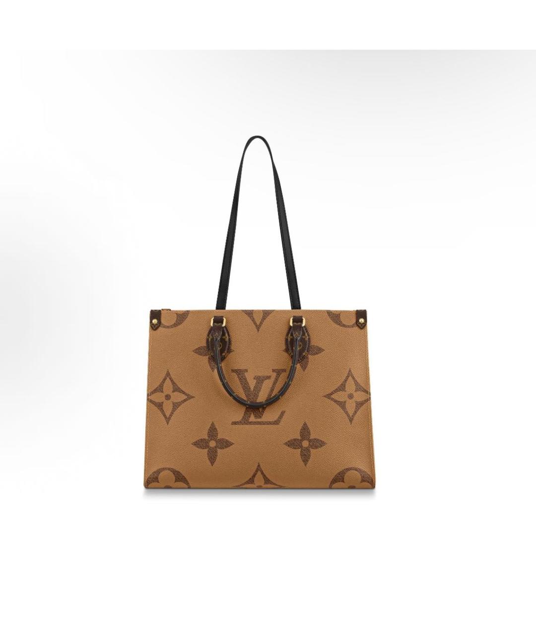 LOUIS VUITTON Коричневая кожаная сумка тоут, фото 5