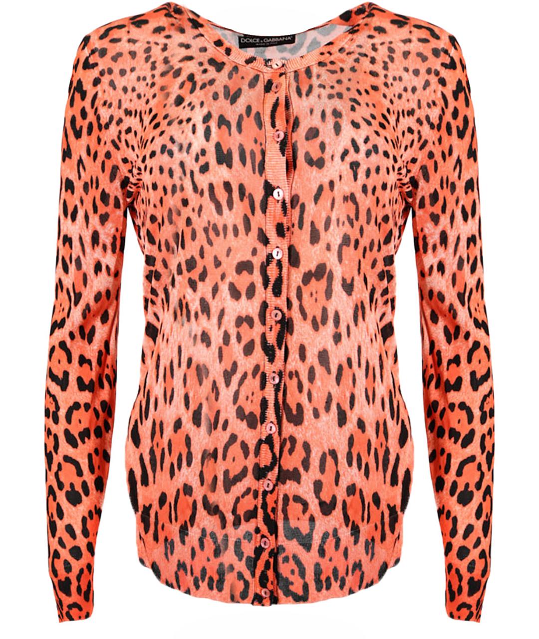 DOLCE&GABBANA Оранжевый вискозный кардиган, фото 1