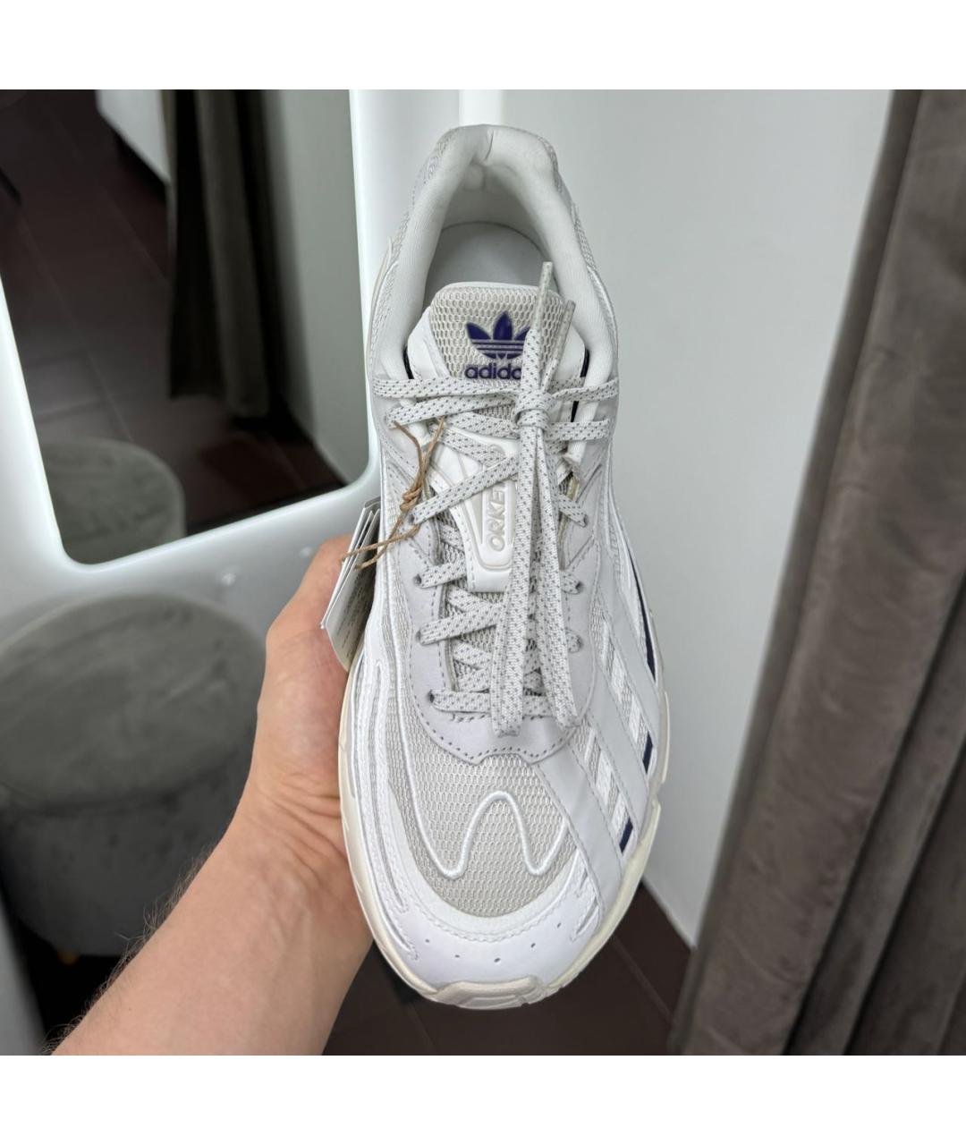 ADIDAS Белые текстильные низкие кроссовки / кеды, фото 3