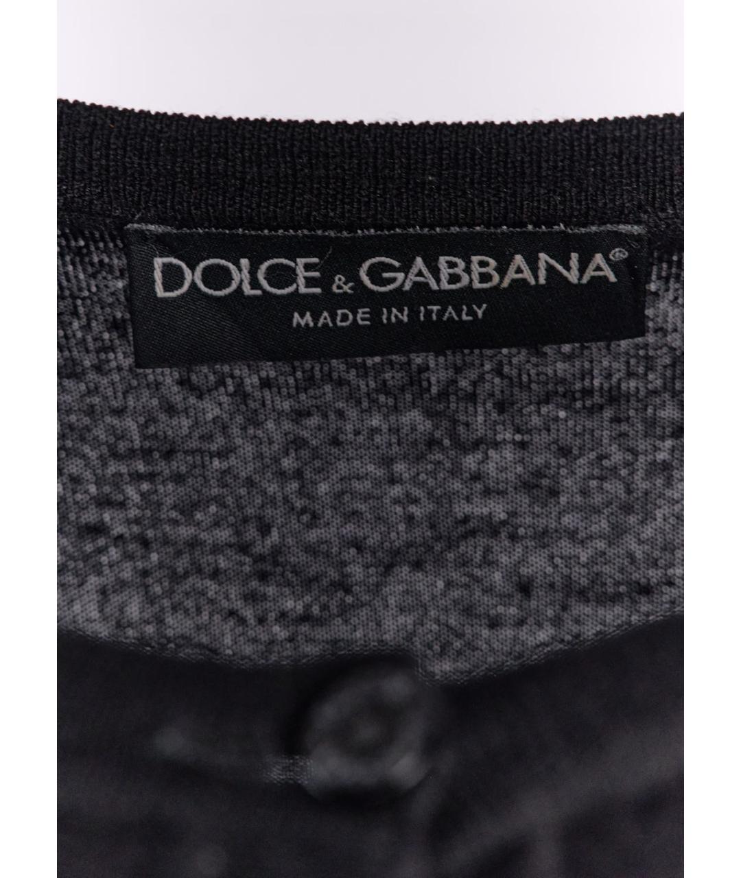 DOLCE&GABBANA Черный шерстяной кардиган, фото 3