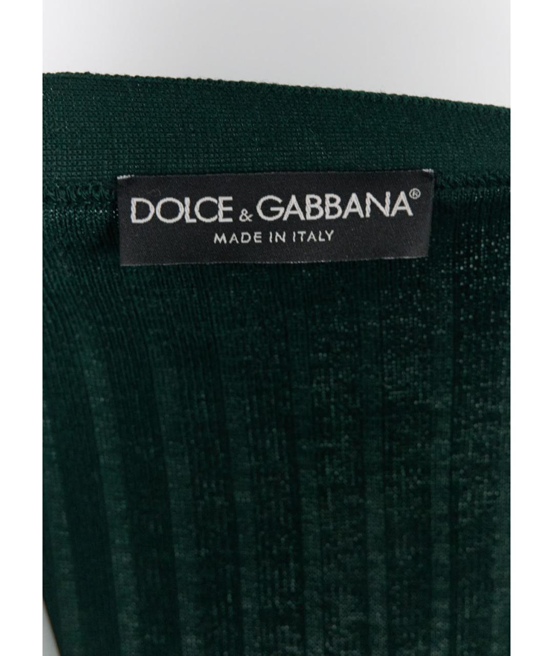 DOLCE&GABBANA Зеленый шерстяной кардиган, фото 3