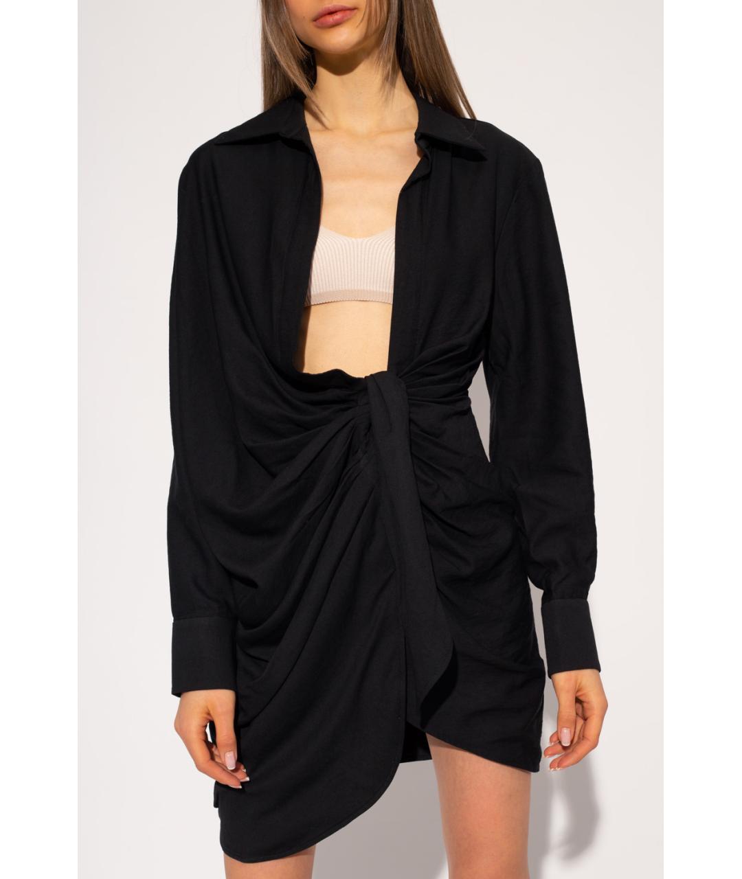 JACQUEMUS Черное коктейльное платье, фото 3