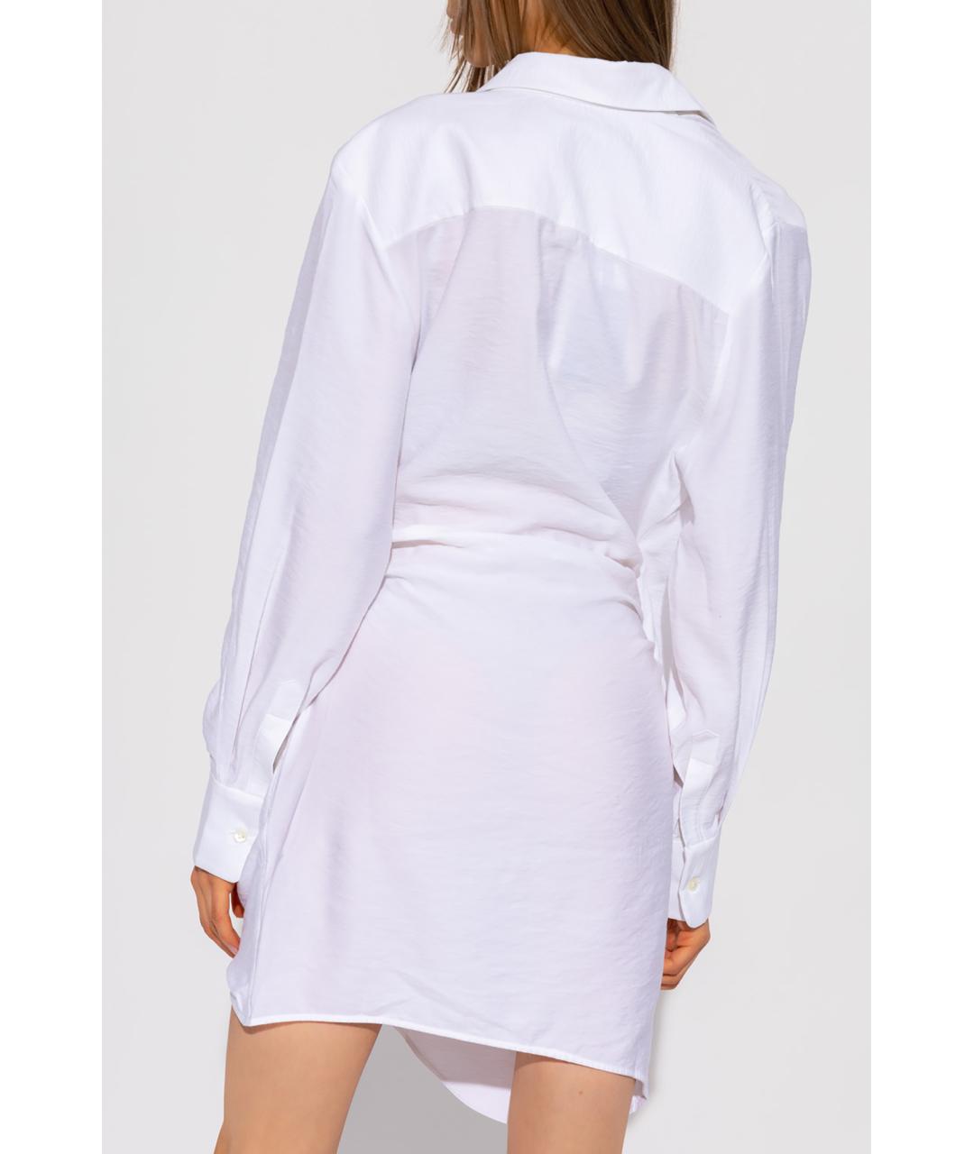JACQUEMUS Белое коктейльное платье, фото 4