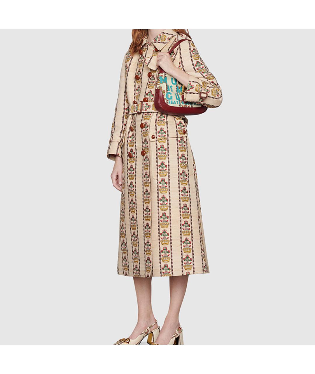 GUCCI Бежевая сумка с короткими ручками, фото 9