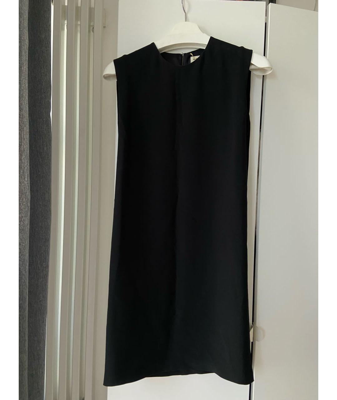 SAINT LAURENT Черное вискозное повседневное платье, фото 9