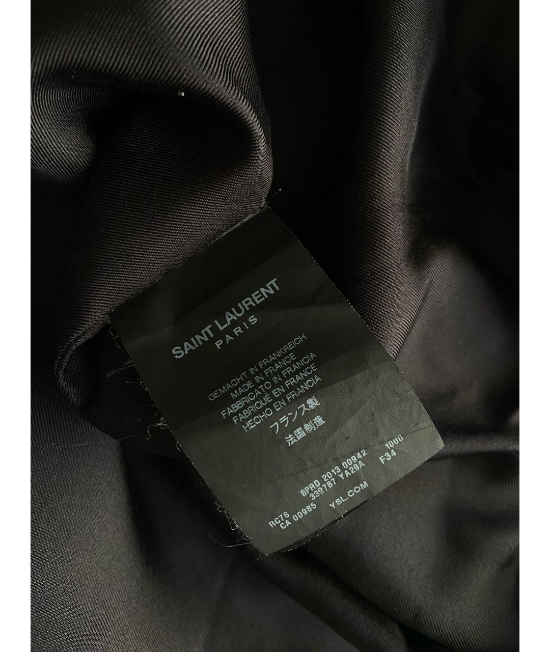 SAINT LAURENT Черное вискозное повседневное платье, фото 6