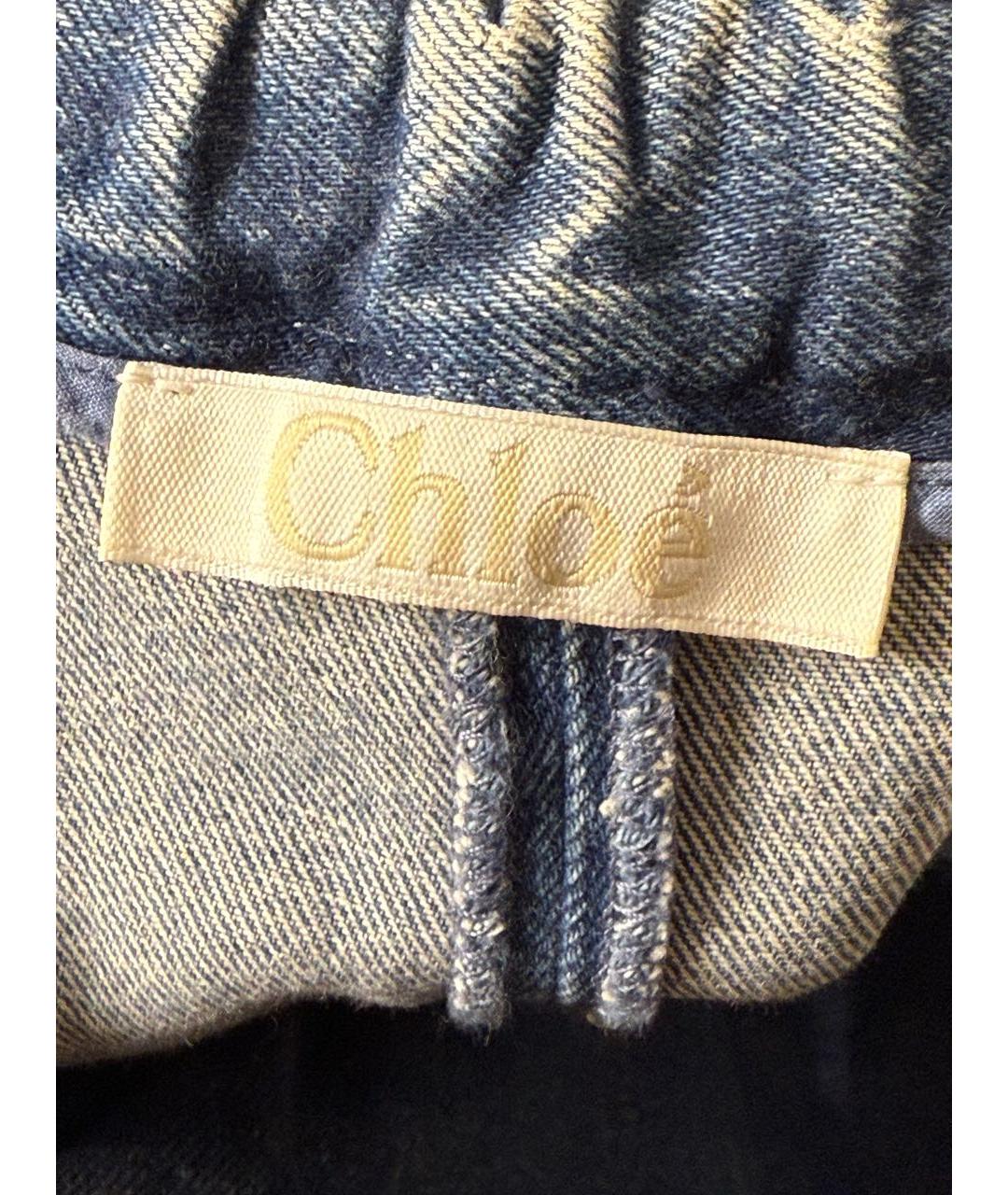 CHLOE Темно-синяя деним юбка макси, фото 7
