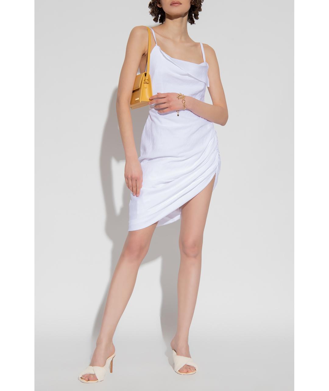 JACQUEMUS Белое коктейльное платье, фото 2