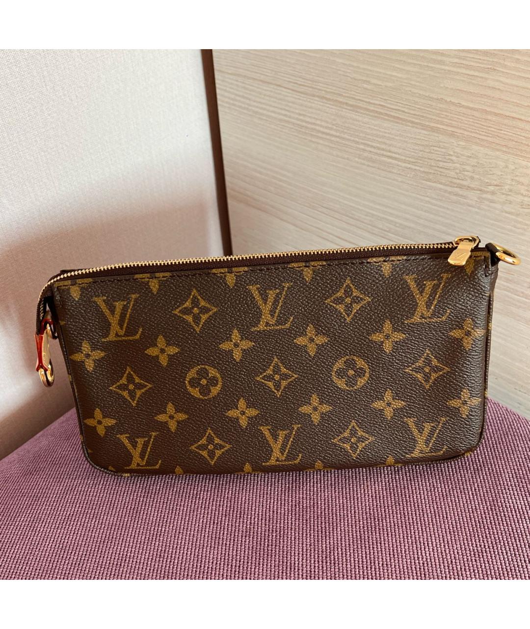 LOUIS VUITTON Коричневая кожаная сумка через плечо, фото 4